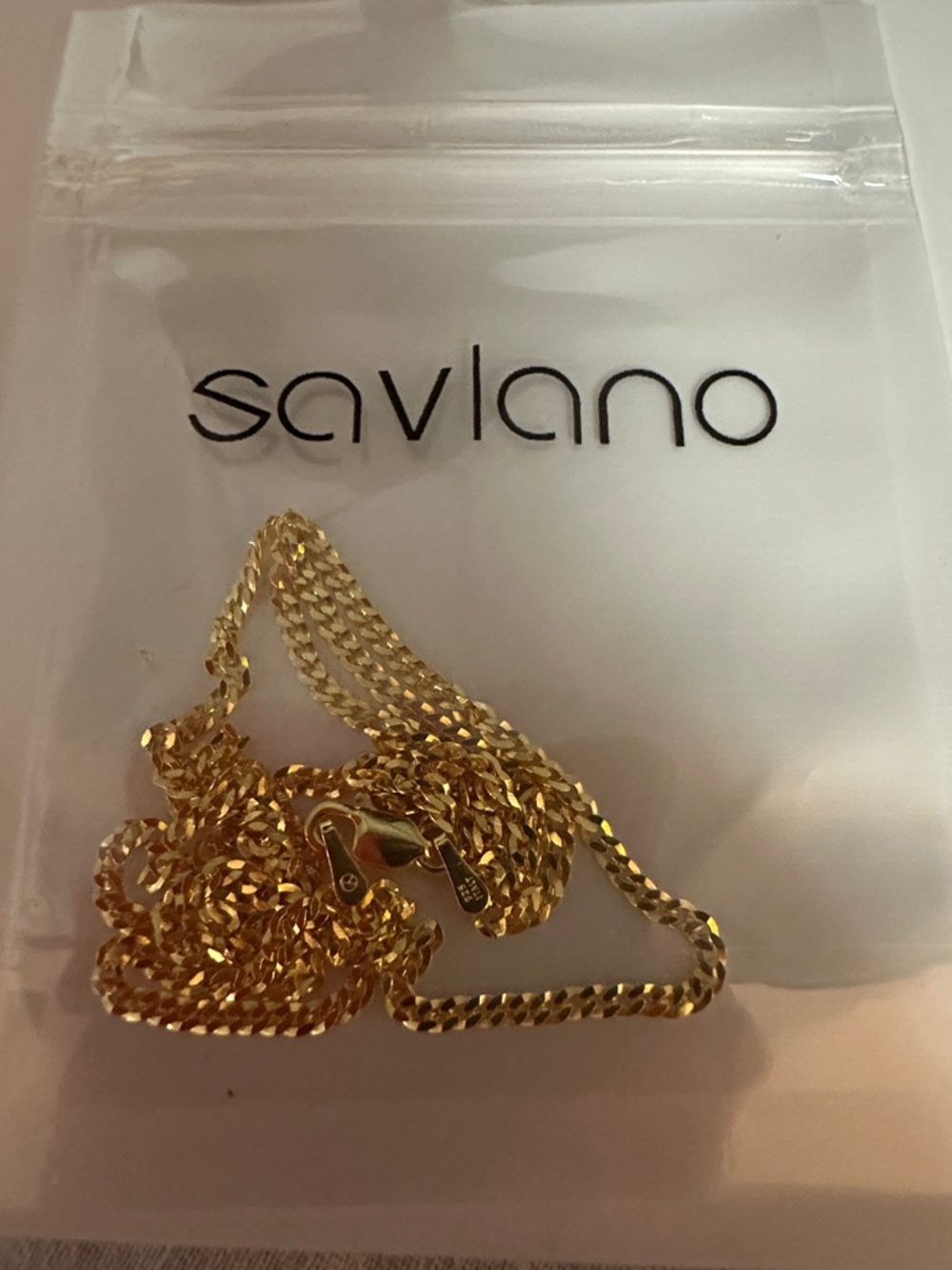 18” Women’s Gold plate over silver .925 Chain Necklace - Polished Cuban Link